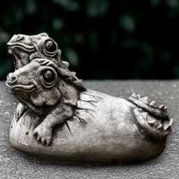 Unique Baby Lizards Sculpture Concrete Statue Cement Couple Dragons Ornament Family Lizard Decoration Animal Figurine Yard Art - thumbnail 3
