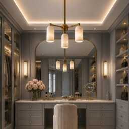 4-Light Alabaster Stone Brass Chandelier, Modern Minimalist Luxury Lighting Home D??cor - thumbnail 4