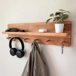 Coat Rack With Shelf, Wall Mount Rack, Entryway Organization - thumbnail 2
