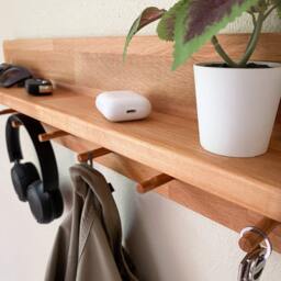 Coat Rack With Shelf, Wall Mount Rack, Entryway Organization - thumbnail 3