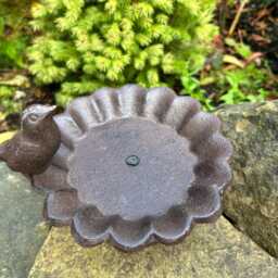Cast Iron Bird Bath Stand/Feeder Water Dish Table Tray Garden Decoration - thumbnail 4