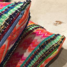 Cushion Covers, Mexican, Aztec, African, Limited Stock Thick Bright Tapestry Cotton/Wool - thumbnail 4