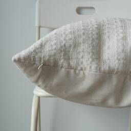 Hmong Batik Pillow Cover Neutral Cream Striped Home Decor - thumbnail 3