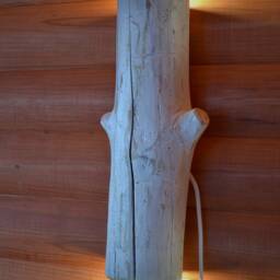Wooden Sconce, Wall Light From Natural Log, Driftwood Lamp, Log Fixture, Original Rustic Lighting Decor, Fixture - thumbnail 3