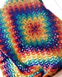 Bargello Crochet Blanket Pattern - Flame Stitch Afghan - PDF Pattern - thumbnail 1