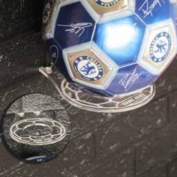 Personalised Acrylic Football Display Wall Hanging Ball Holder Shelf - thumbnail 2