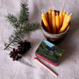 Beeswax Candle Small, Christmas Tree Candle, Birthday Beeswax, Hand-Poured in Our Family Beekeeping Business - thumbnail 3