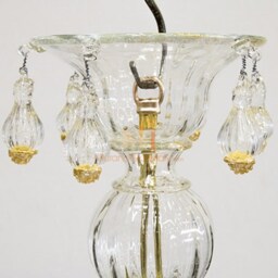 Hand Blown Murano Glass Chandelier With 24K Gold - Modern Italian Lighting - thumbnail 2