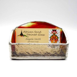 stained Glass Business Card Holder With Swirled - thumbnail 2