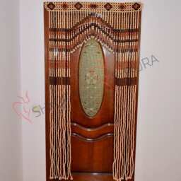 Handmade Wood Bead Door Curtain Bohemian Decor - thumbnail 1