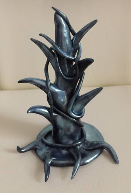 Spooky Polymer Clay Tree Metallic Ice Blue - image 1