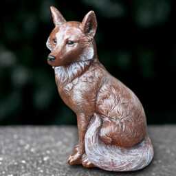 Fantasy Fox Sculpture Concrete Large Statue Outdoor Animal Decoration Wildlife Ornament Front Door Figurine Fox Lover Gift Yard Art - thumbnail 2