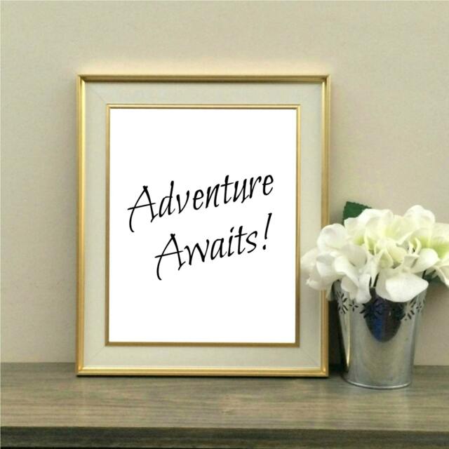 Adventure Awaits, Inspirational Quote, Travel Printable Wall Art, Instant Download, Home Decor, Frame Quote - image 1