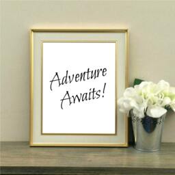 Adventure Awaits, Inspirational Quote, Travel Printable Wall Art, Instant Download, Home Decor, Frame Quote - thumbnail 1