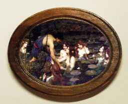 Handmade Oak Framed Art Print, John William Waterhouse, Hylas & The Nymphs