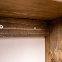 Wall-Mounted Nightstand/Wooden Bedside Table Chunky Rustic Design - thumbnail 3