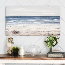 Reclaimed Wood Ocean Painting - Beach House Wall Art - thumbnail 3
