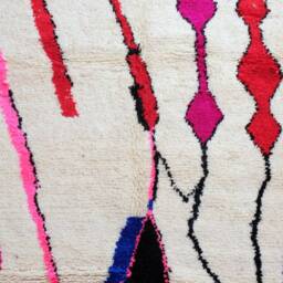 Colorful Beni Ourain Rug, Teppich, Rug , Moroccan - Customized Berber Carpet Boho & Abstract Wool Multicolor Custom - thumbnail 2