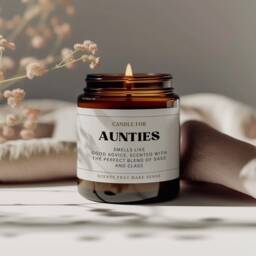 Funny Auntie Gift Ylang-Ylang & Patchouli Soy Wax Candle - thumbnail 3