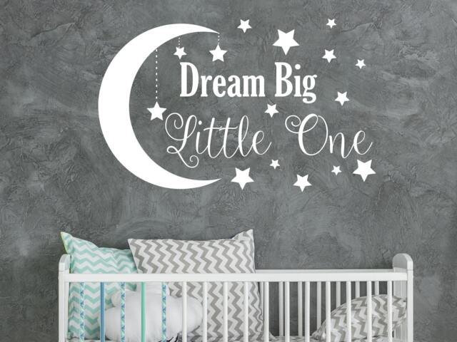 Dream Big Little One Wall Decal, One, Nursery Decor, Quote, Quote Decal Sm255 - image 1