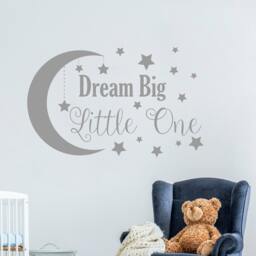 Dream Big Little One Wall Decal, One, Nursery Decor, Quote, Quote Decal Sm255 - thumbnail 3
