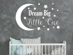 Dream Big Little One Wall Decal, One, Nursery Decor, Quote, Quote Decal Sm255 - thumbnail 1