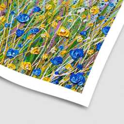 Blue & Yellow Wildflowers Art Print - thumbnail 3