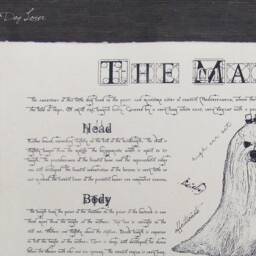 Vintage Maltese Poster Dog Breed Standard Art Print in Antique Style Body Conformation Drawing - thumbnail 2