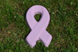 Solid Concrete Cancer Awareness Ribbon Statue Memorial - thumbnail 1