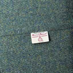 Harris Tweed Peacock Footstool With Steel Hairpin Legs - thumbnail 2