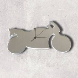 Motorbike Acrylic Clock - Many Colours Available - Bespoke Shapes & Sizes Made - thumbnail 2