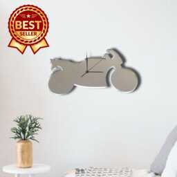 Motorbike Acrylic Clock - Many Colours Available - Bespoke Shapes & Sizes Made - thumbnail 1