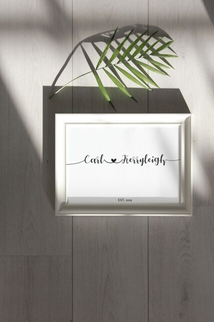Personalised Name Print, Name Print, New Home Wedding Day Gift, Wall Art Engagement Gifts - image 1