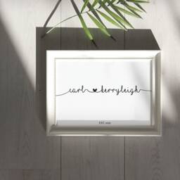 Personalised Name Print, Name Print, New Home Wedding Day Gift, Wall Art Engagement Gifts - thumbnail 2