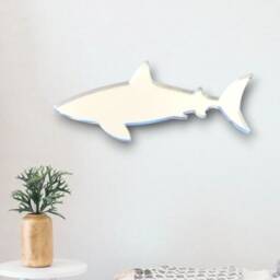 Personalized Shark Acrylic Mirror Wall Art Nursery Decor - thumbnail 2