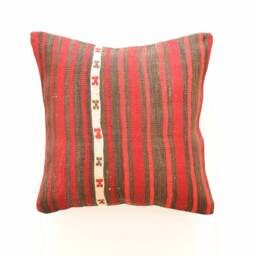 Kilim Pillow Cover 16x16 Moroccan Cushion 40x40 Pillows Kelim Kissen Housse De Coussin Berb??re Kussen - thumbnail 1