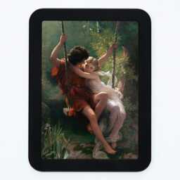 Pierre Auguste Cot Print, Young Love On Swing, Wooden Framed Art - thumbnail 3