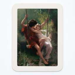 Pierre Auguste Cot Print, Young Love On Swing, Wooden Framed Art - thumbnail 2