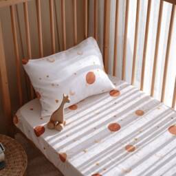 Space Themed Cotton Fitted Organic Baby Sheets - Moon Stars Soft Crib For Newborn Toddler Bed Nursery Gift - thumbnail 4