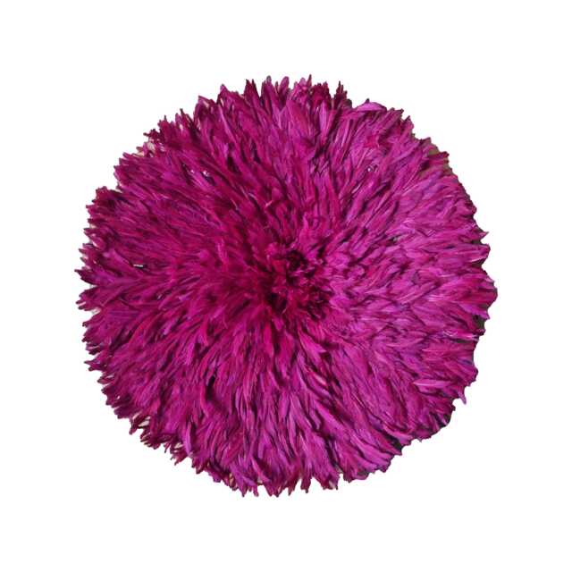 Burgundy Juju Hat Feather Wall Hanging - Interior African Decor Contemporary Home Accessory - image 1