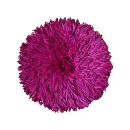 Burgundy Juju Hat Feather Wall Hanging - Interior African Decor Contemporary Home Accessory - thumbnail 1
