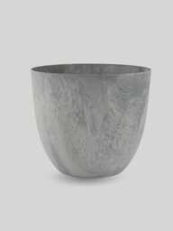 Artstone Bola Eco-Friendly Plant Pot - Recycled Plastic & Stone, Grey, D33cm, Pot With Drainage
