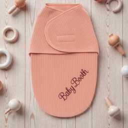 Personalised Baby Swaddle, Custom Name Newborn Wrap, Chenille Sherpa, 0-3 Months - thumbnail 1