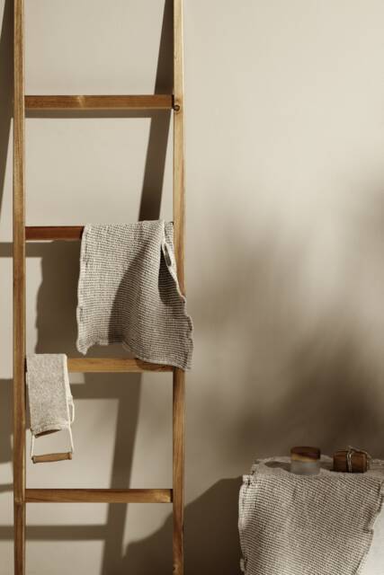 Exfoliating Face Linen Towel, Heavyweight Soft Scrub Waffled Natural Flax, Absorbent, Hypoallergenic, Antimicrobial Sensitive Skin Bathroom - image 1