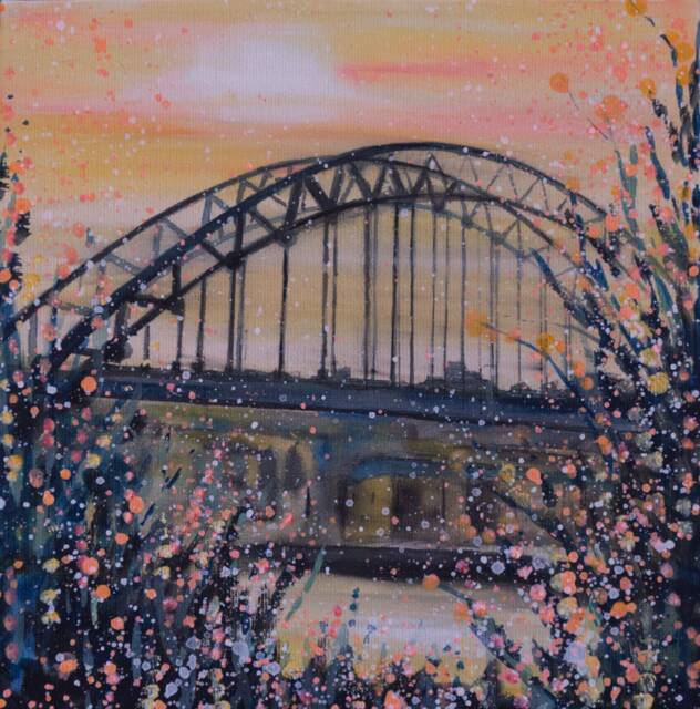 Tyne Bridge, Newcastle Handmade Mounted Mini A4 Art Print - Cream Mount Ready For Framing Signed & Titled Gift North East UK -Art - image 1