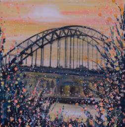 Tyne Bridge, Newcastle Handmade Mounted Mini A4 Art Print - Cream Mount Ready For Framing Signed & Titled Gift North East UK -Art - thumbnail 1