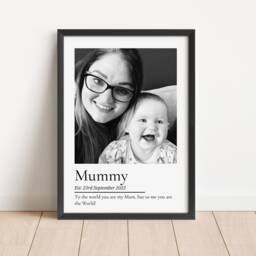 Personalised Mummy Photo Print, Birthday Present For Her, Custom Family Keepsake Gift - thumbnail 3