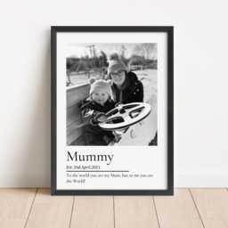 Personalised Mummy Photo Print, Birthday Present For Her, Custom Family Keepsake Gift - thumbnail 2