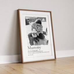 Personalised Mummy Photo Print, Birthday Present For Her, Custom Family Keepsake Gift - thumbnail 1
