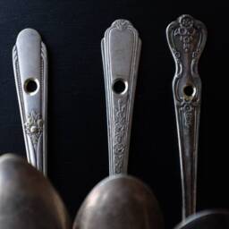 Upcycled Silverware Hook Vintage Spoon Or Fork, Kitchen Organization - thumbnail 2